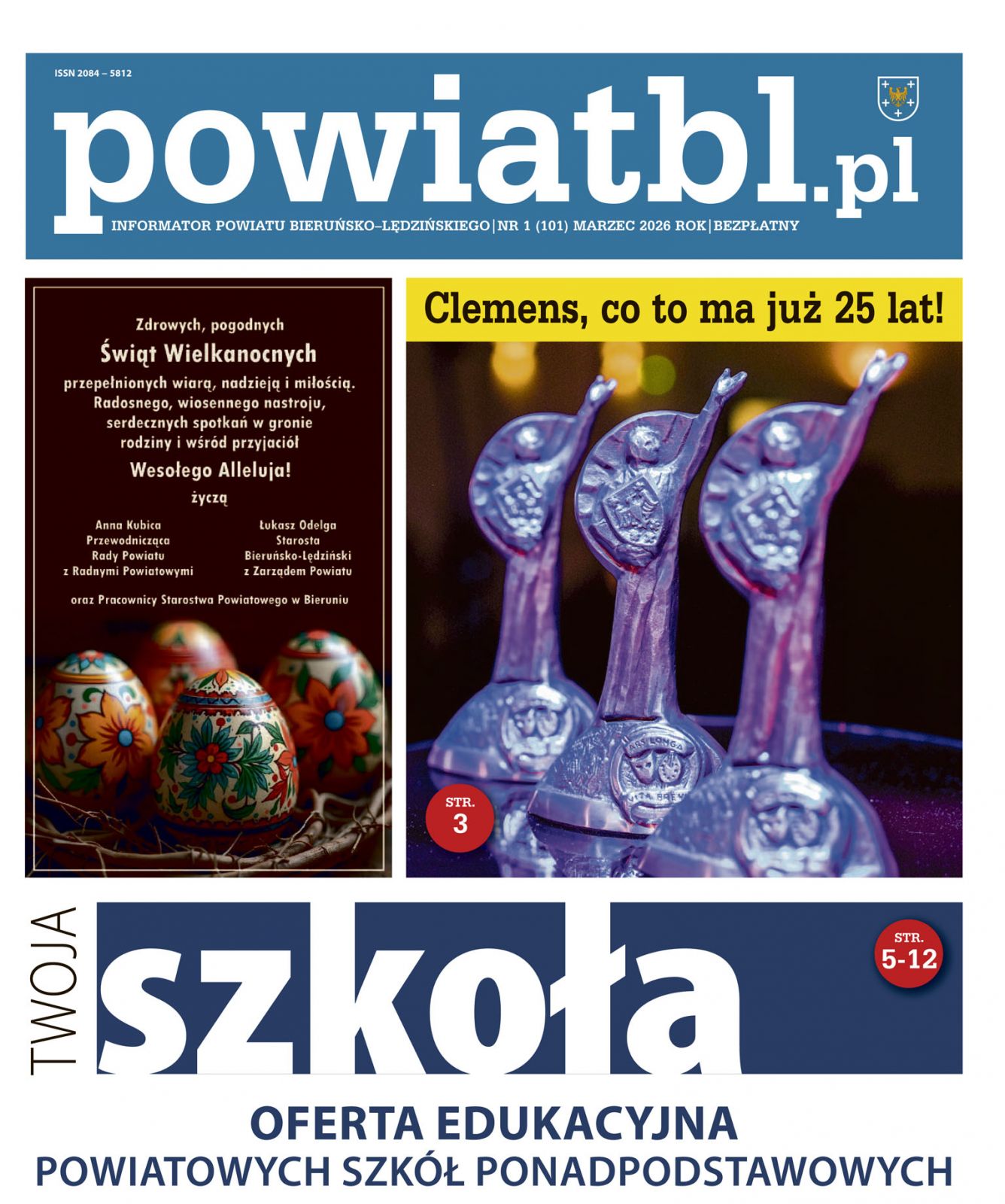 Strona tytułowa Informatora Powiati Bieruńsko-Lędzińskiego powiatbl.pl
